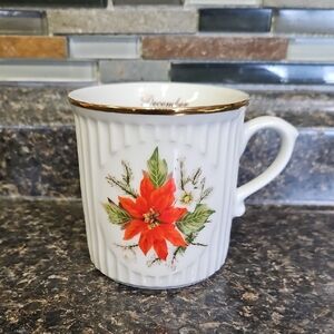 Original Bohemia Month Mug December Poinsettia
